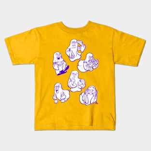 Expressive Ghosts Kids T-Shirt